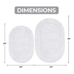 SUPERIOR® Oval Cotton 2-Pc Bath Rug