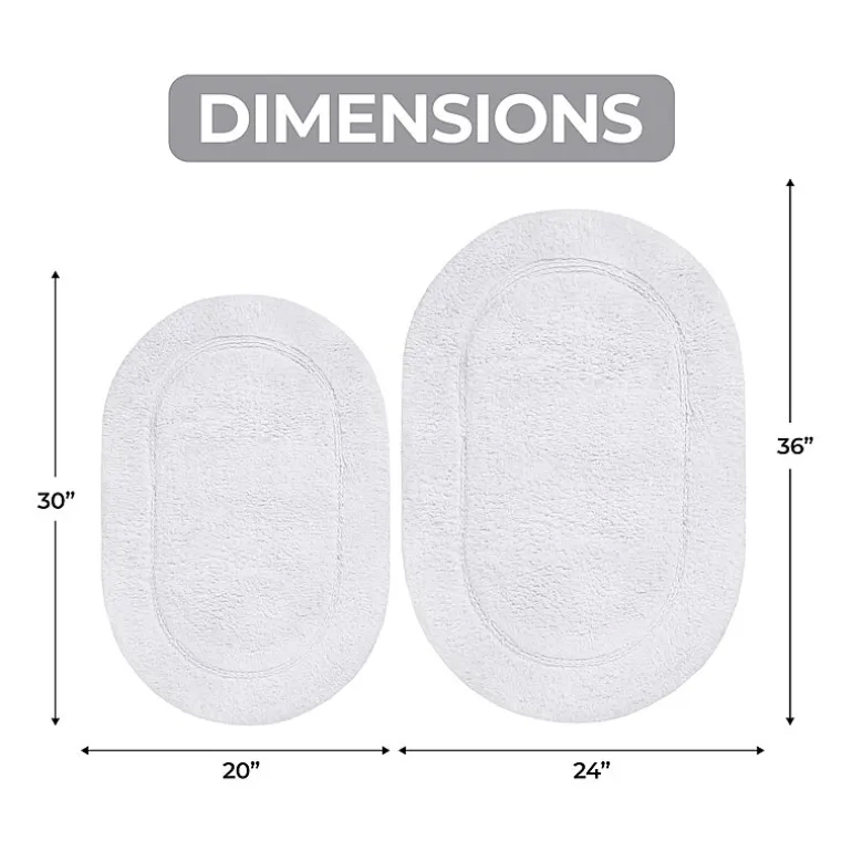 SUPERIOR® Oval Cotton 2-Pc Bath Rug