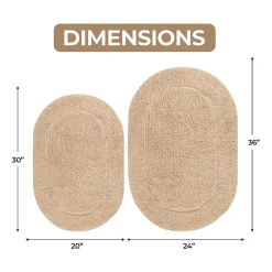 SUPERIOR® Oval Cotton 2-Pc Bath Rug