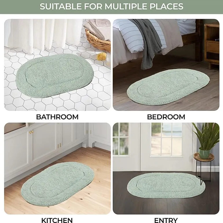 SUPERIOR® Oval Cotton 2-Pc Bath Rug