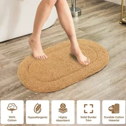 SUPERIOR® Oval Cotton 2-Pc Bath Rug