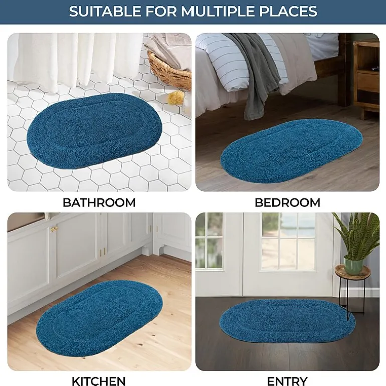 SUPERIOR® Oval Cotton 2-Pc Bath Rug