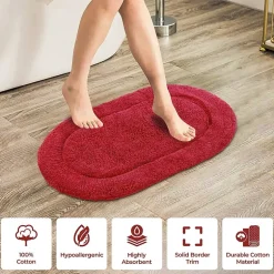 SUPERIOR® Oval Cotton 2-Pc Bath Rug