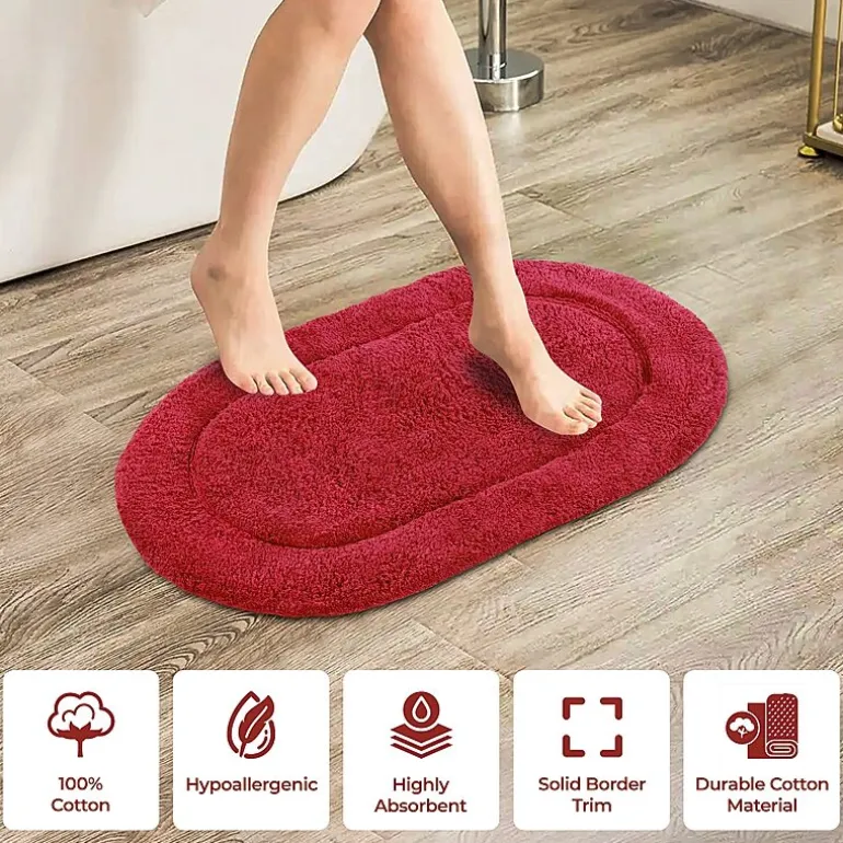 SUPERIOR® Oval Cotton 2-Pc Bath Rug