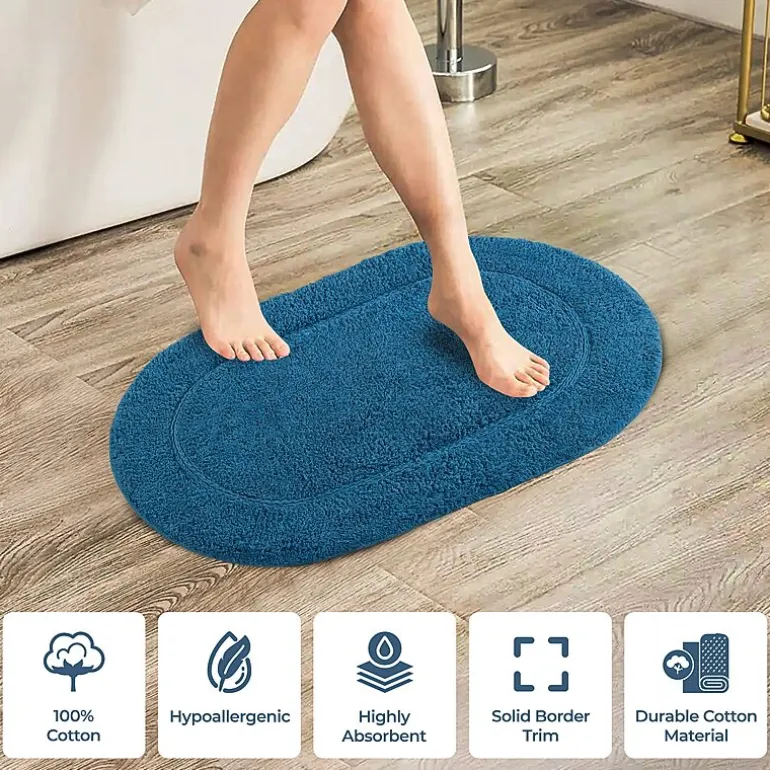 SUPERIOR® Oval Cotton 2-Pc Bath Rug