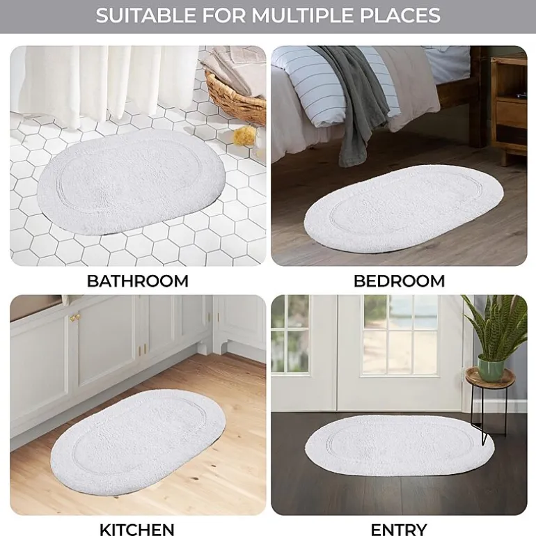 SUPERIOR® Oval Cotton 2-Pc Bath Rug