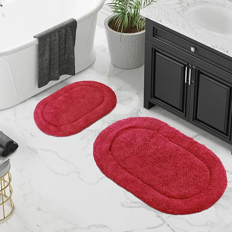SUPERIOR® Oval Cotton 2-Pc Bath Rug