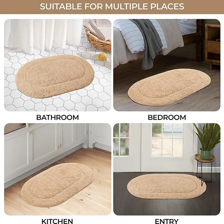 SUPERIOR® Oval Cotton 2-Pc Bath Rug