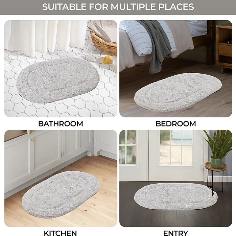 SUPERIOR® Oval Cotton 2-Pc Bath Rug