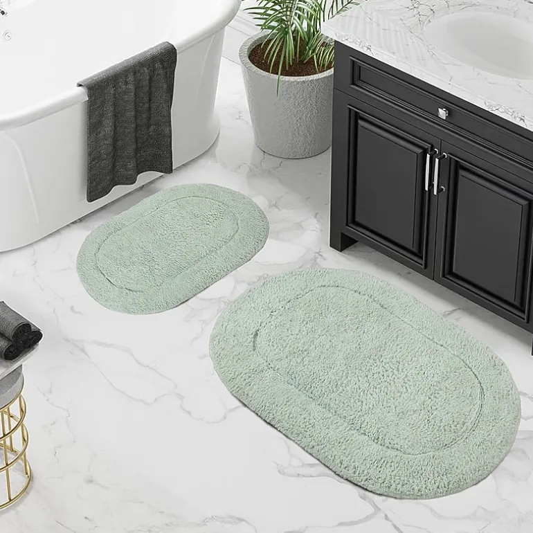SUPERIOR® Oval Cotton 2-Pc Bath Rug