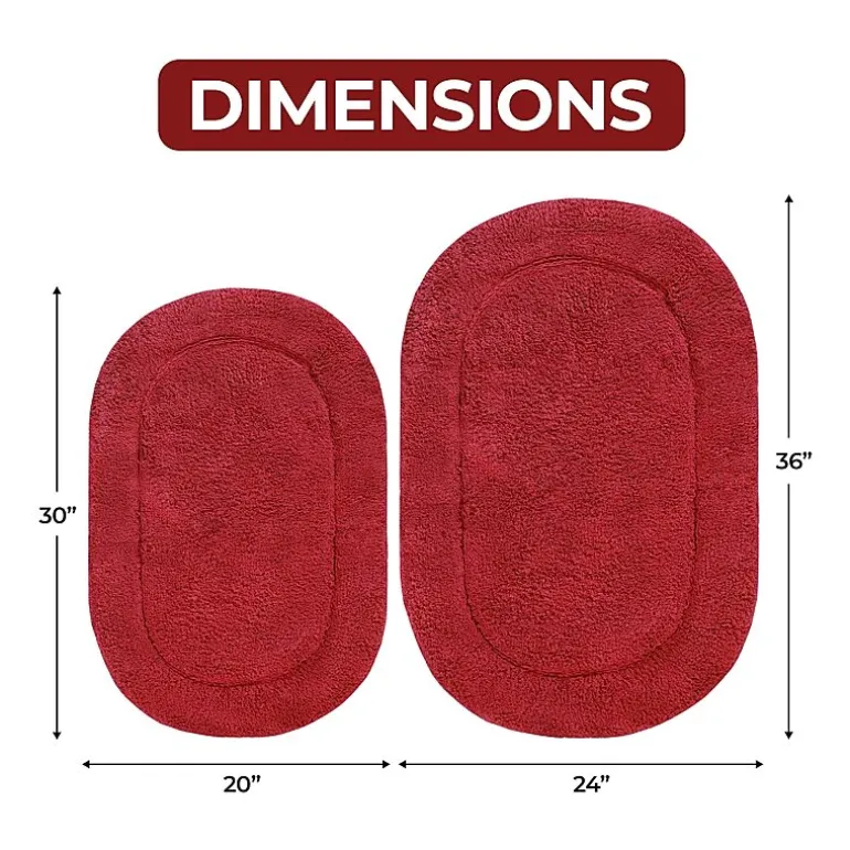SUPERIOR® Oval Cotton 2-Pc Bath Rug