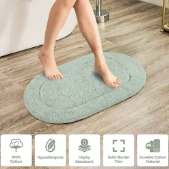 SUPERIOR® Oval Cotton 2-Pc Bath Rug