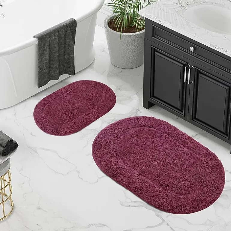 SUPERIOR® Oval Cotton 2-Pc Bath Rug