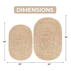 SUPERIOR® Oval Cotton 2-Pc Bath Rug