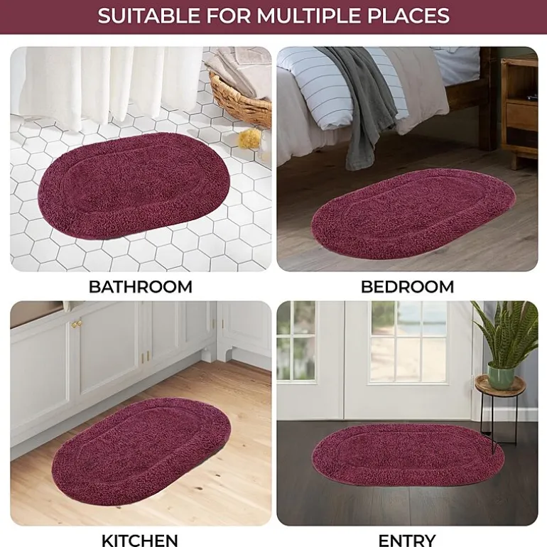 SUPERIOR® Oval Cotton 2-Pc Bath Rug
