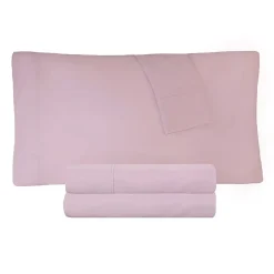 SUPERIOR® Percale Cotton Crisp Cool Breathable 300tc Deep Pocket Sheet Set