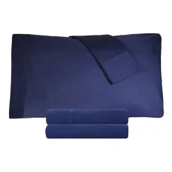SUPERIOR® Percale Cotton Crisp Cool Breathable 300tc Deep Pocket Sheet Set