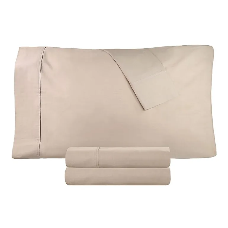 SUPERIOR® Percale Cotton Crisp Cool Breathable 300tc Deep Pocket Sheet Set