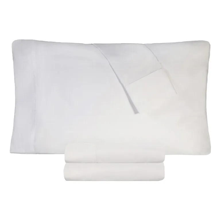 SUPERIOR® Percale Cotton Crisp Cool Breathable 300tc Deep Pocket Sheet Set