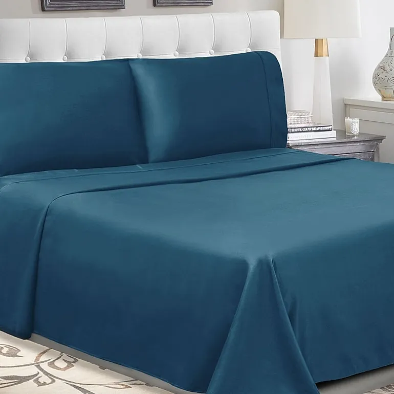 SUPERIOR® Percale Cotton Crisp Cool Breathable 300tc Deep Pocket Sheet Set