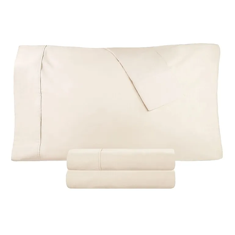 SUPERIOR® Percale Cotton Crisp Cool Breathable 300tc Deep Pocket Sheet Set