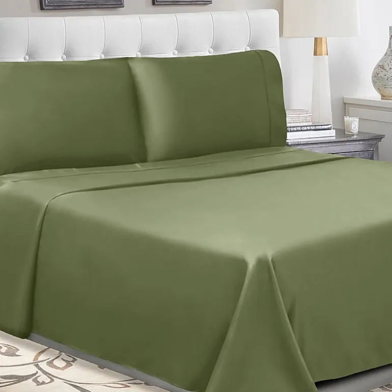 SUPERIOR® Percale Cotton Crisp Cool Breathable 300tc Deep Pocket Sheet Set
