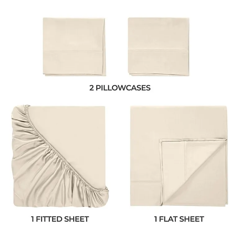 SUPERIOR® Rayon From Bamboo Cooling Silky 300tc Deep Pocket Sheet Set