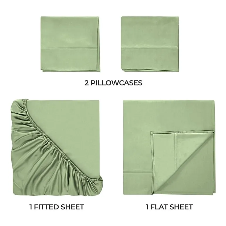 SUPERIOR® Rayon From Bamboo Cooling Silky 300tc Deep Pocket Sheet Set