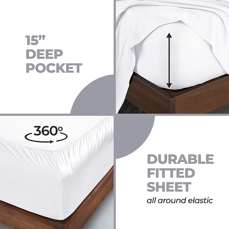 SUPERIOR® Rayon From Bamboo Cooling Silky 300tc Deep Pocket Sheet Set
