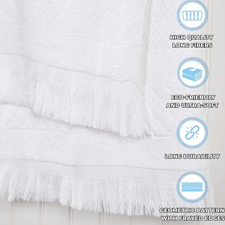 SUPERIOR® Rolla Collection | 100% Cotton 3-pc. Quick Dry Geometric Bath Towel