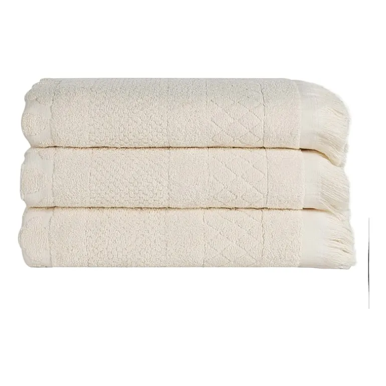 SUPERIOR® Rolla Collection | 100% Cotton 3-pc. Quick Dry Geometric Bath Towel
