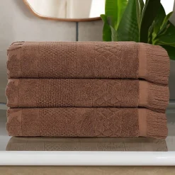 SUPERIOR® Rolla Collection | 100% Cotton 3-pc. Quick Dry Geometric Bath Towel