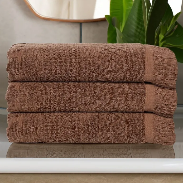 SUPERIOR® Rolla Collection | 100% Cotton 3-pc. Quick Dry Geometric Bath Towel