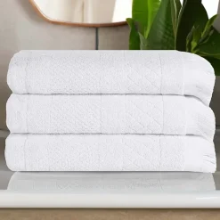 SUPERIOR® Rolla Collection | 100% Cotton 3-pc. Quick Dry Geometric Bath Towel