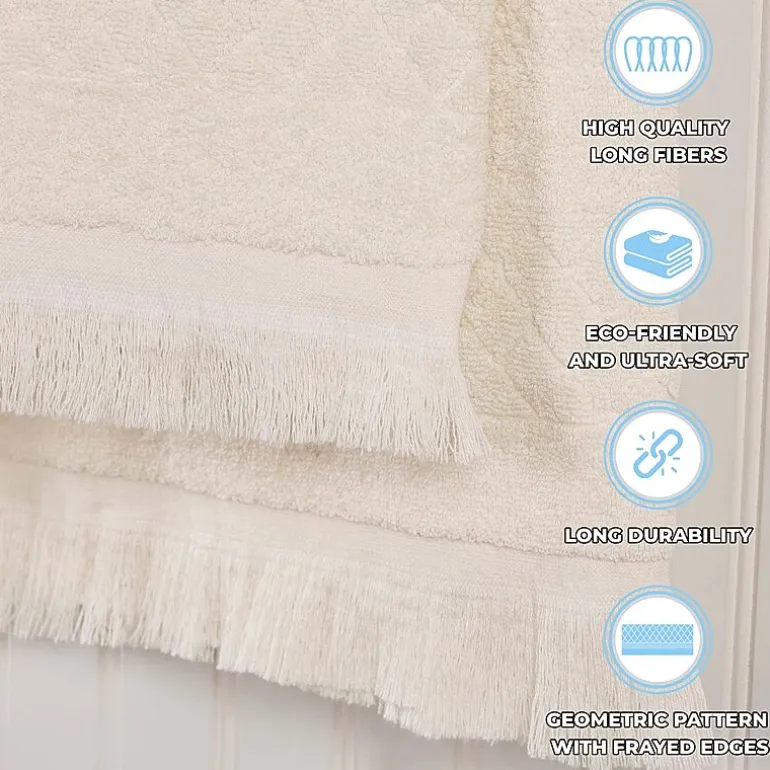 SUPERIOR® Rolla Collection | 100% Cotton 3-pc. Quick Dry Geometric Bath Towel