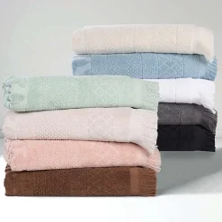 SUPERIOR® Rolla Collection | 100% Cotton 3-pc. Quick Dry Geometric Bath Towel