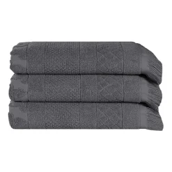 SUPERIOR® Rolla Collection | 100% Cotton 3-pc. Quick Dry Geometric Bath Towel