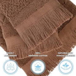 SUPERIOR® Rolla Collection | 100% Cotton 3-pc. Quick Dry Geometric Bath Towel