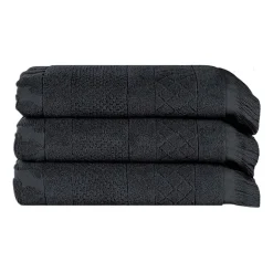 SUPERIOR® Rolla Collection | 100% Cotton 3-pc. Quick Dry Geometric Bath Towel