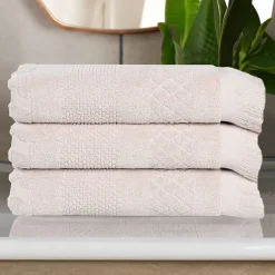 SUPERIOR® Rolla Collection | 100% Cotton 3-pc. Quick Dry Geometric Bath Towel