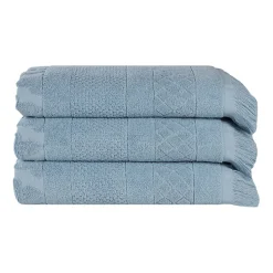 SUPERIOR® Rolla Collection | 100% Cotton 3-pc. Quick Dry Geometric Bath Towel