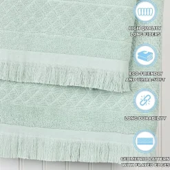 SUPERIOR® Rolla Collection | 100% Cotton 3-pc. Quick Dry Geometric Bath Towel