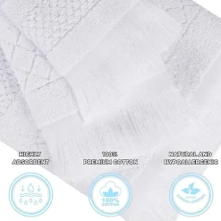SUPERIOR® Rolla Collection | 100% Cotton 3-pc. Quick Dry Geometric Bath Towel