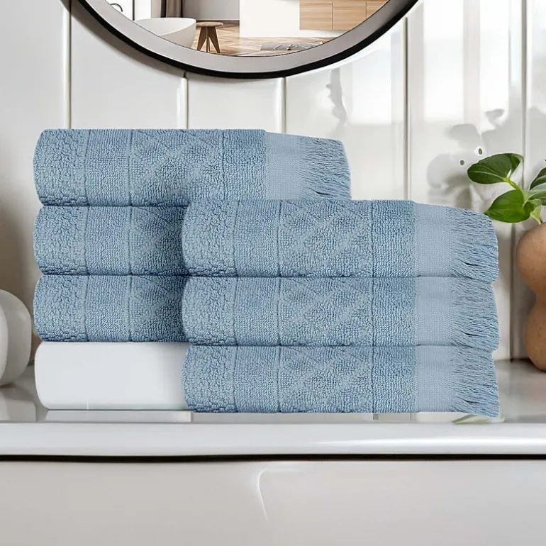 SUPERIOR® Rolla Collection | 100% Cotton 6-pc. Geometric Hand Towel