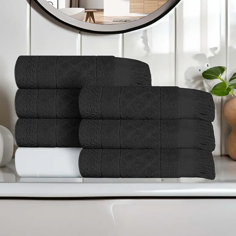 SUPERIOR® Rolla Collection | 100% Cotton 6-pc. Geometric Hand Towel