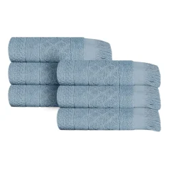 SUPERIOR® Rolla Collection | 100% Cotton 6-pc. Geometric Hand Towel