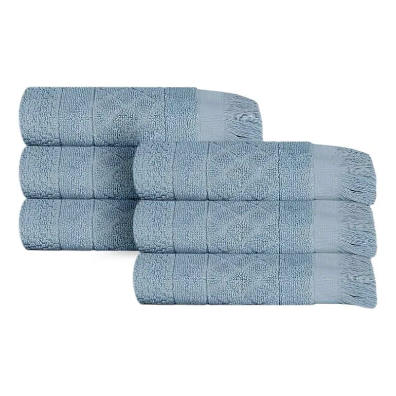 SUPERIOR® Rolla Collection | 100% Cotton 6-pc. Geometric Hand Towel