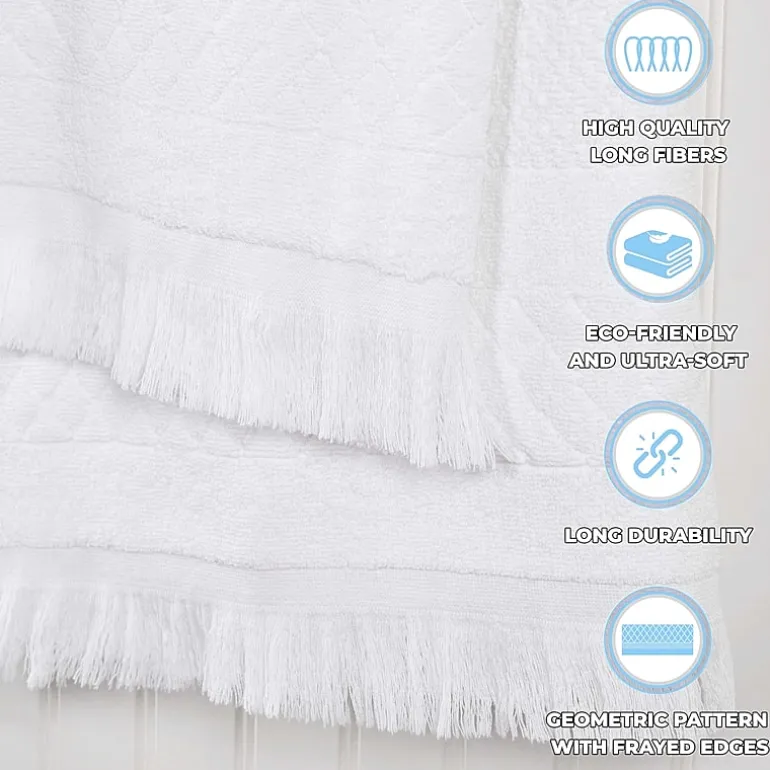 SUPERIOR® Rolla Collection | 100% Cotton 6-pc. Geometric Hand Towel