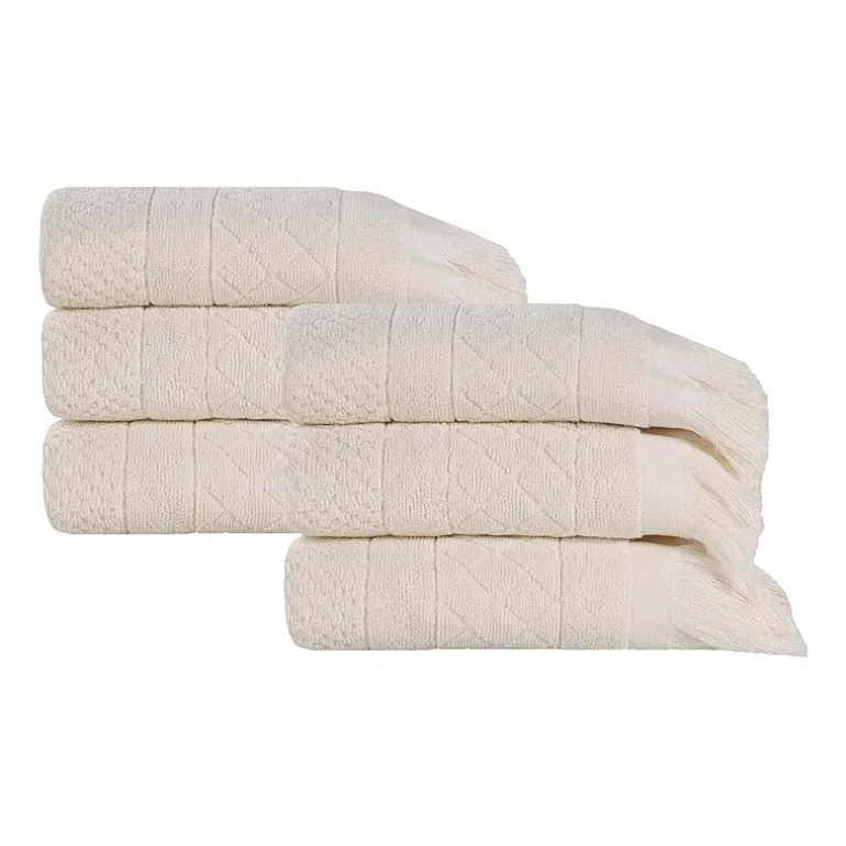 SUPERIOR® Rolla Collection | 100% Cotton 6-pc. Geometric Hand Towel