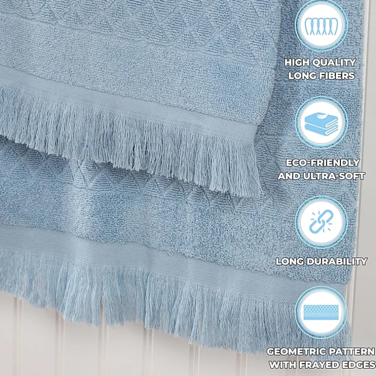 SUPERIOR® Rolla Collection | 100% Cotton 6-pc. Geometric Hand Towel